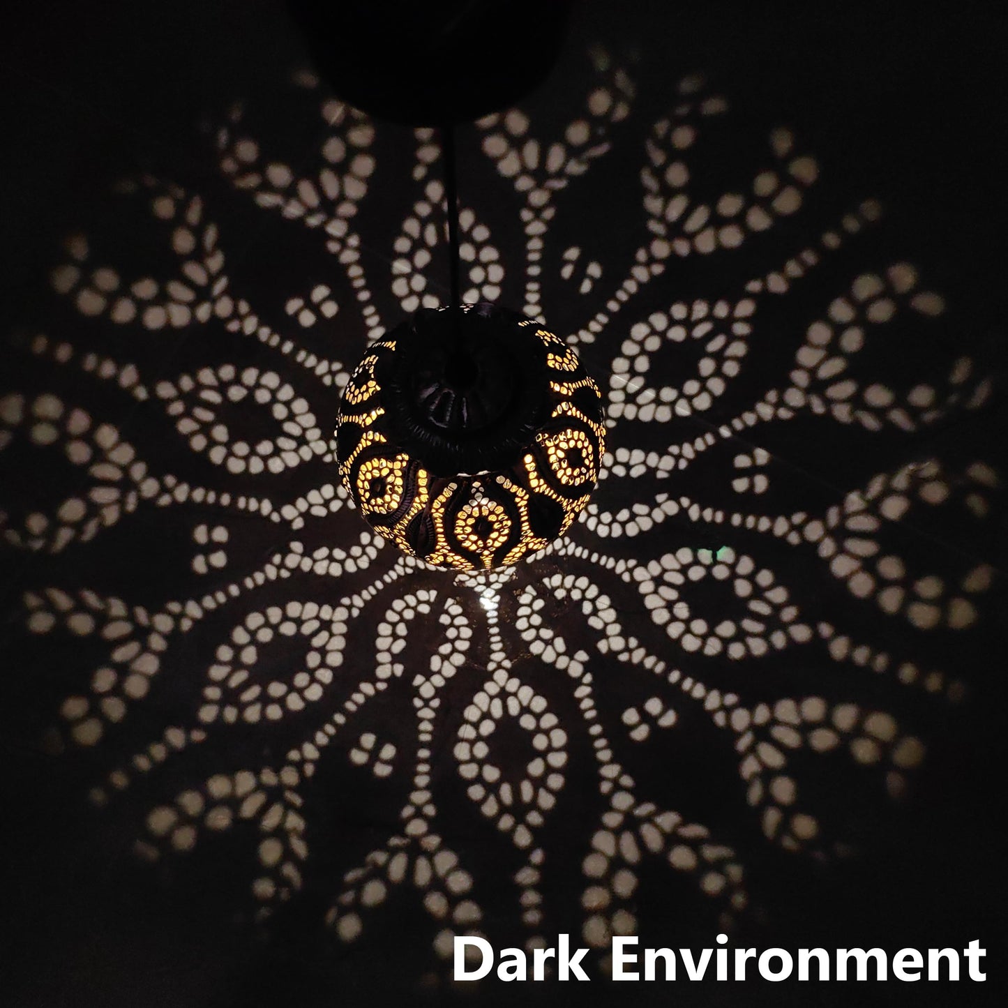 JOLUSIA Moroccan Solar Lanterns Outdoor Waterproof Bronze Hanging Lanterns Outdoor Ramadan Garden Decor Gardening Gifts for Women Mom Grandma Solar