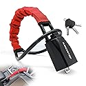 KAYCENTOP Car Steering Wheel Lock, Seat Belt Lock, Anti-Theft Device, Max 17 Inch Length, Small and Light-Weight, Multi-Functional, Fit Most Vehicle