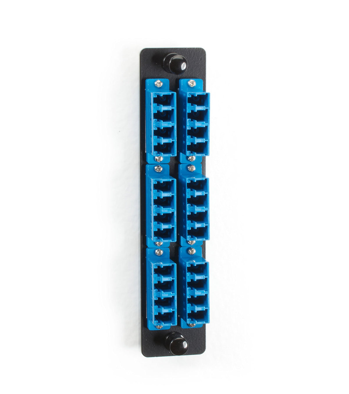 Black Box HD SM Fiber Adapter Panel - Ceramic Sleeve (12) LC Duplex Blue