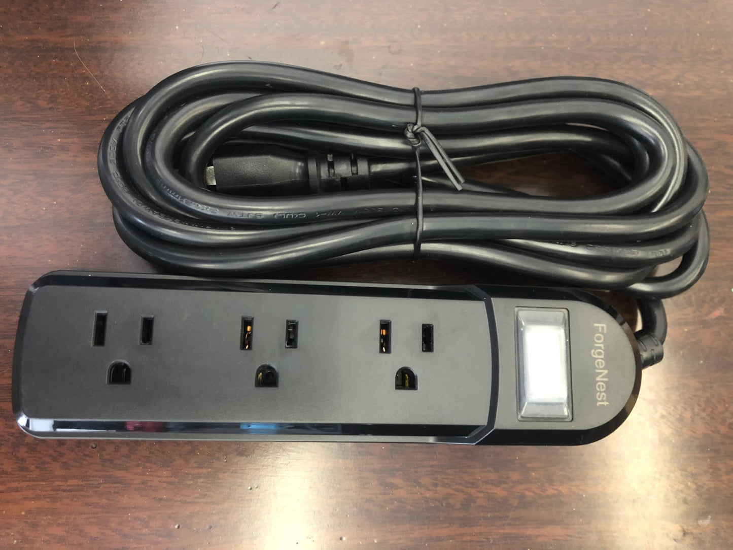 ForgeNest Outdoor Power Strip with 3AC Outlets, IPX6 Waterproof Surge Protector, Safety Lock Design and ETL-Certified Cables, 6FT Extension Cord