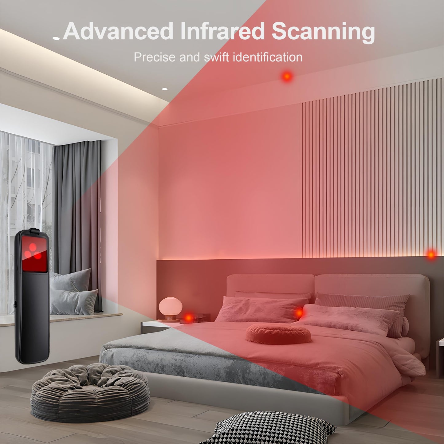 ZHENHAN Hidden Camera Detector, Anti Spy Detector, Bug Detectors,GPS Tracker Detector, Portable Bug Detector?RF Signal Finder, Hotels, Travel, Home