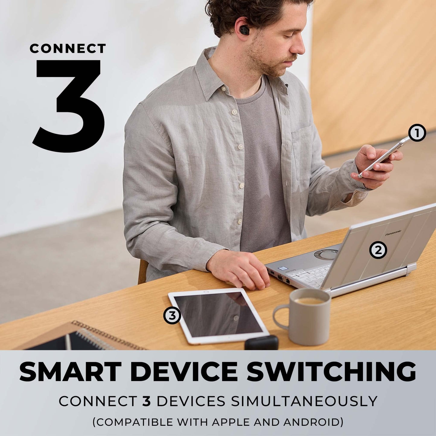 Technics HiFi True Wireless Multipoint Bluetooth Earbuds with Noise Cancelling, 3 Device Multipoint Connectivity, Wireless Charging, Impressive Call…