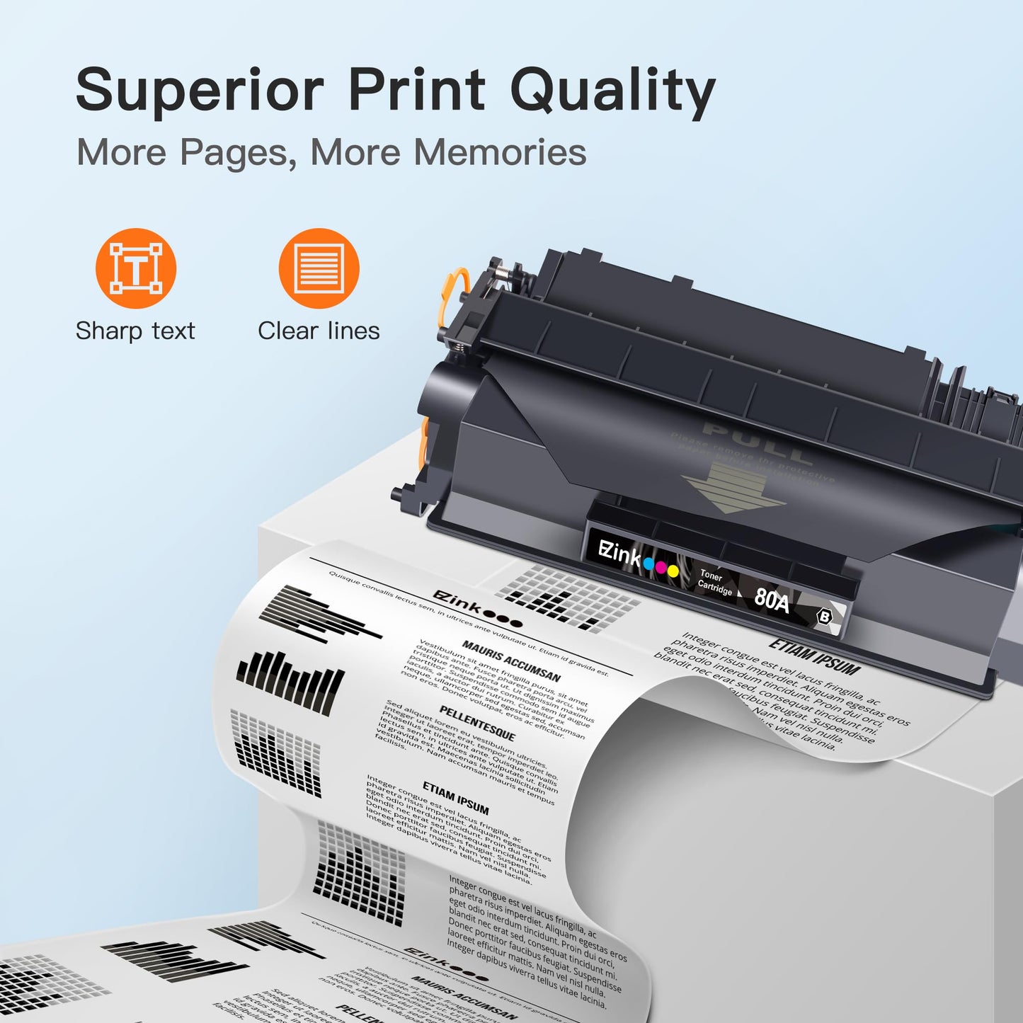 E-Z Ink 80A Toner Cartridge Black High Yield Replacement for HP 80A CF280X CF280A 80X with Laserjet Pro 400 M410 M401D M401A M401N M401DN M401DW