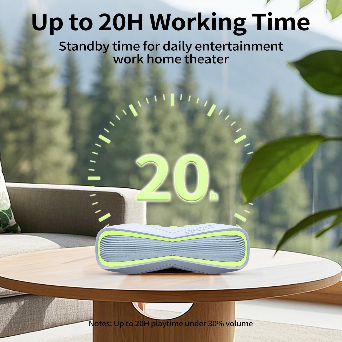 Combess Bluetooth Speaker IPX7 Waterproof, Outdoor Portable Speakers Wireless BT5.3/AUX/TF Card, Extra Long Playtime, Shower Speaker for Home Travel