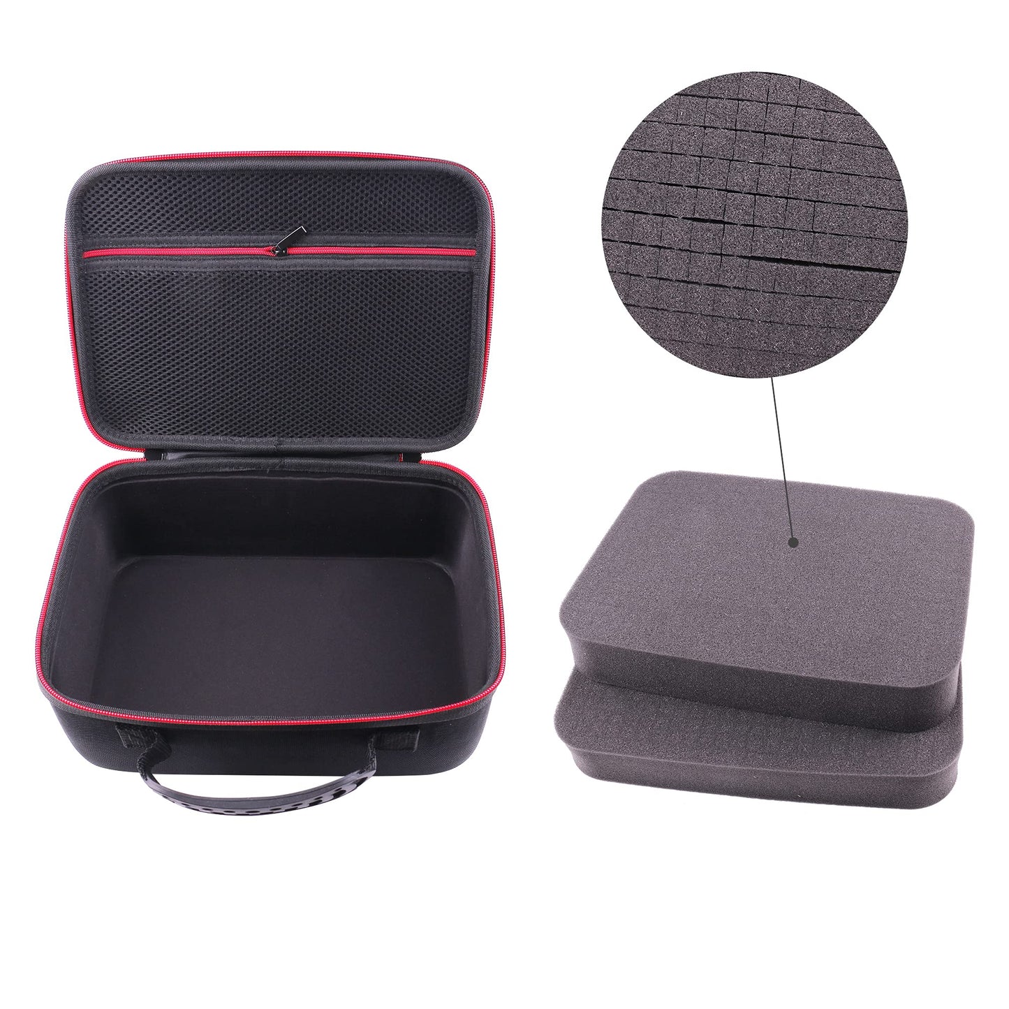 Evanice Hard Case with Customizable Foam Insert, 11 x8.26 x4.33 inch Hard Sided Camera/Digital Case EVA Shockproof Outdoor case, Suitable for Small