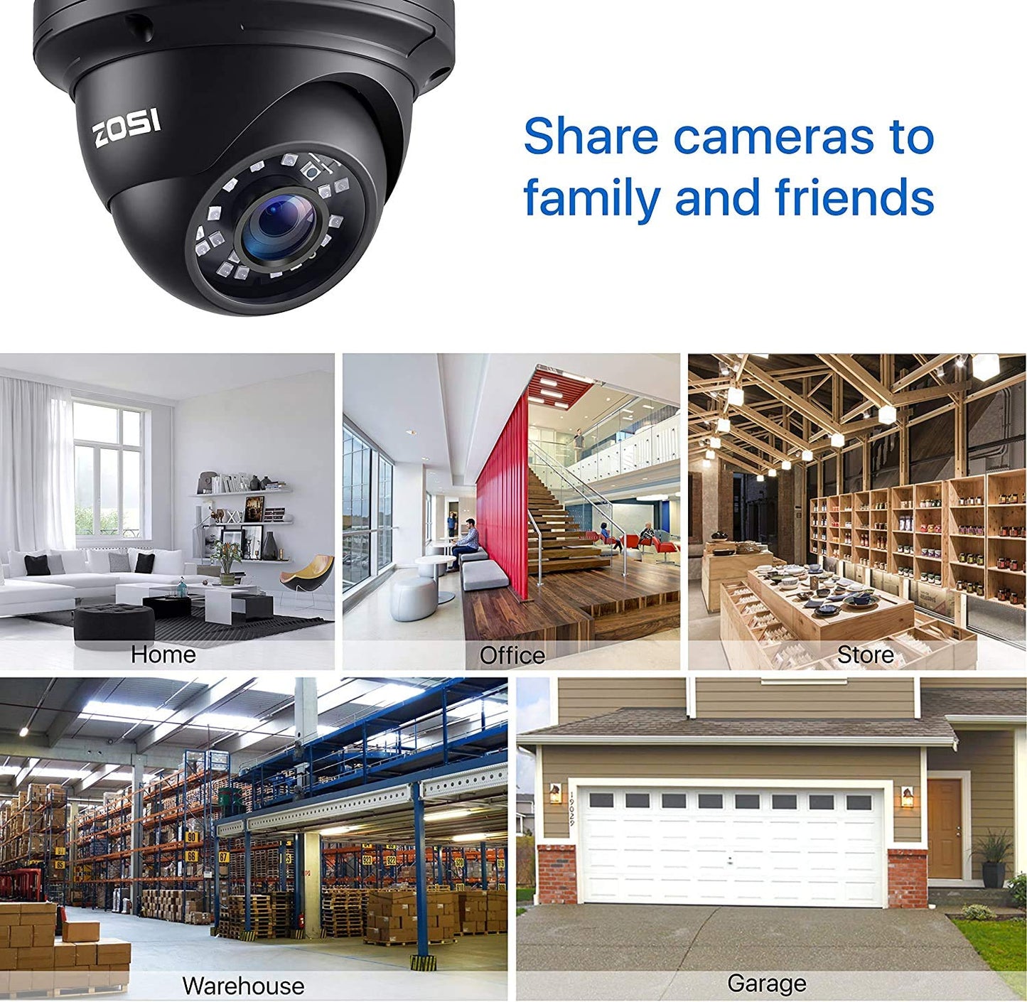 ZOSI 4 Pack 1080P 2.0MP 1920TVL HD-TVI Security Cameras Outdoor Indoor Surveillance Camera for 720P/1080N/1080P/5MP Lite/5MP/8MP 4K HD-TVI AHD CVI
