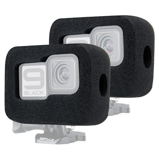 GEPULY 2-Pack Windslayer Cover Wind Muff for GoPro Hero 9 10 11 12 13 Black Wind Noise Reduction Housing Frame Case