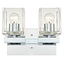 Westinghouse Lighting 6334400 Nyle Two-Light Indoor Wall Fixture, Chrome Finish with Clear Glass