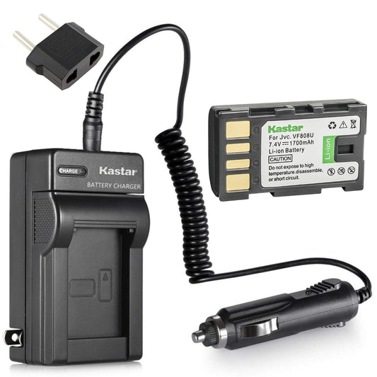 Battery + Charger for JVC Everio GZ-MG670BU, GZ-MG680BU, GZ-MG730BU Camcorder