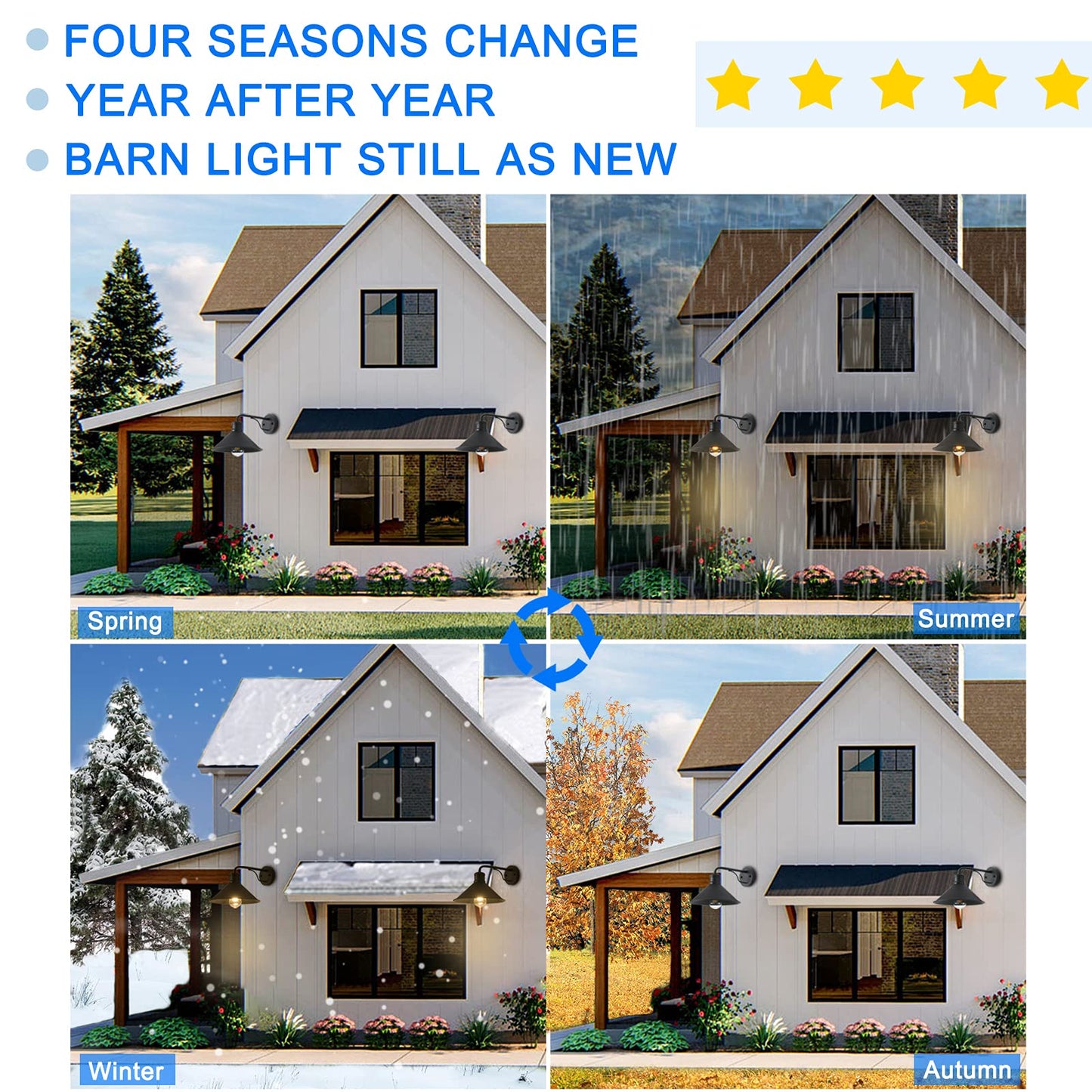 VICTOGATE 2 Pack Outdoor Wall Lights Wall Mount for House, Porch Light Fixtures, Matte Black Modern Farmhouse Wall Sconce, Classic Barn Lights Outdoor