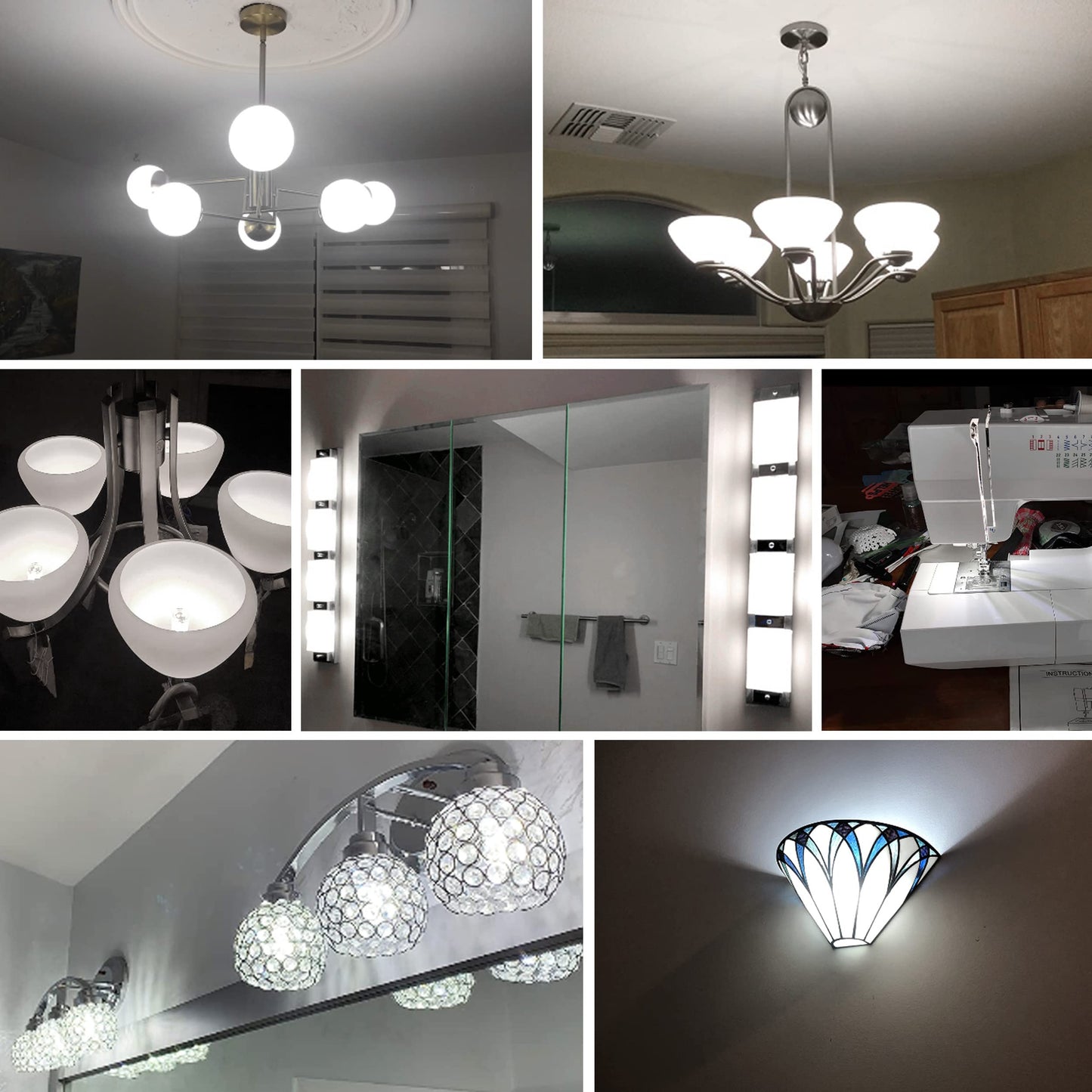 ALIDE Dimmable E12 Led Candelabra Bulb 40w Equivalent 6000k Daylight White