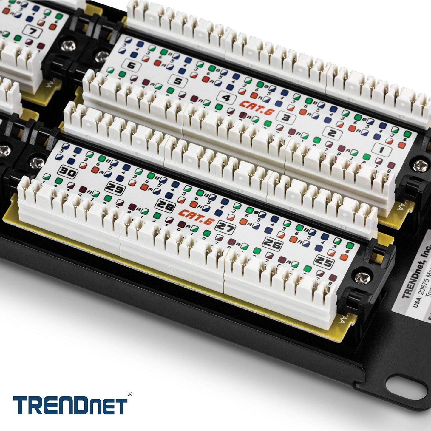 TRENDnet 48-Port Cat6 Unshielded Patch Panel, Wallmount or Rackmount, Compatible with Cat3,4,5,5e,6 Cabling, for Ethernet, Fast Ethernet, Gigabit