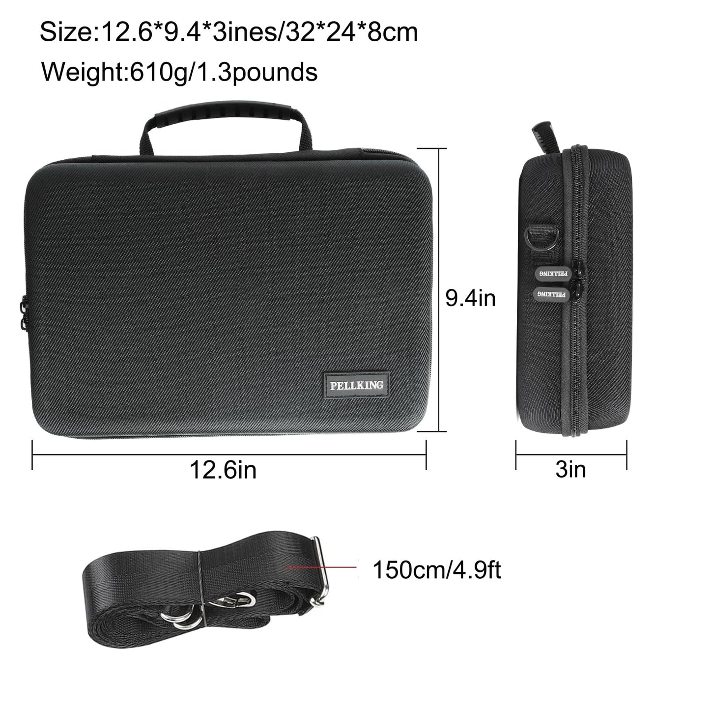 PellKing Carrying Case for Insta360 X4 X5, Large Waterproof Travel Bag Protective Case Organizer for Insta 360 X4 X5 Accessories, for 114cm Selfie