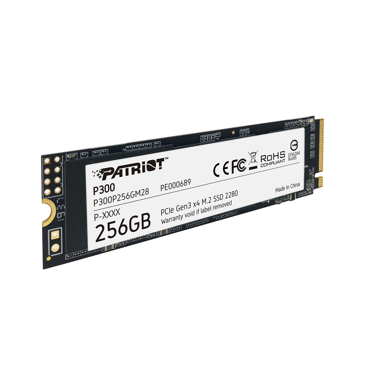 Patriot P300 M.2 PCIe Gen 3 x4 256GB Low-Power Consumption SSD
