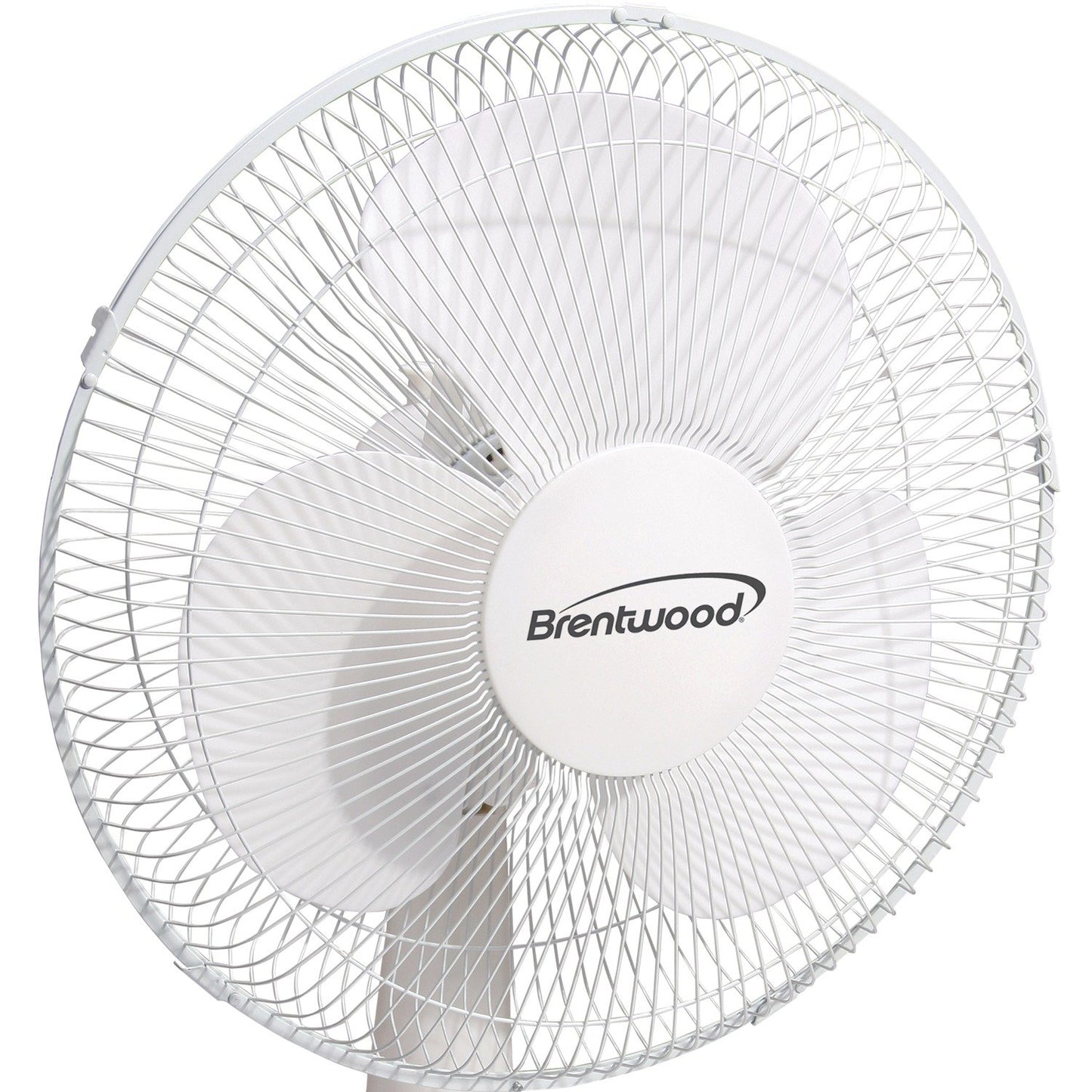 Brentwood Kool Zone F-12DW Oscillating Desk Fan,3-Speed 12-inch,White