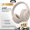 ANC Wireless Bluetooth 5.4 Headset, ENC Built-in Mic for Clear Calls, Hi-res, Foldable, Breathable Over Ear Comfort, Low Latency, Lightweight, 3.5 mm…