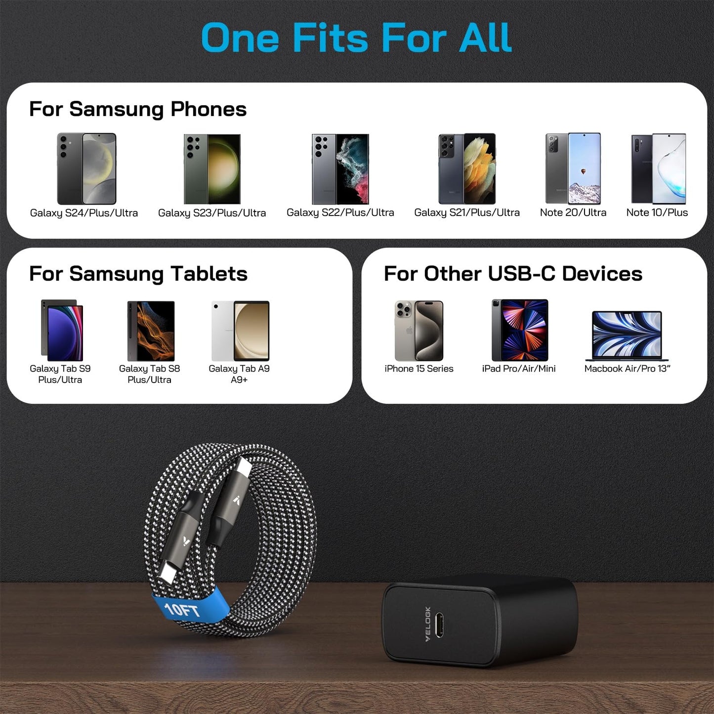 S24 S23 S22 Ultra Charger, USB-C Super Fast Charger Type C PPS/PD Wall Charging Block for Samsung Galaxy S26/S25/S24/S23/S22 Ultra/S22 Plus/S20