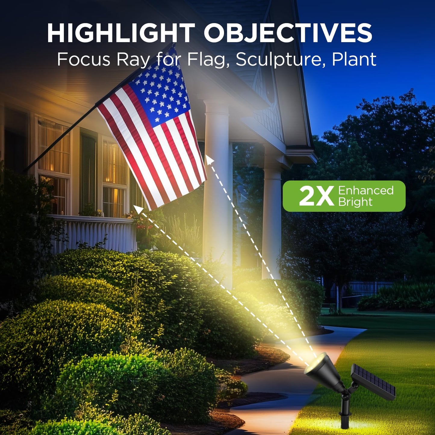 InnoGear Solar Lights Outdoor Waterproof Solar Garden Light for Outside Yard Landscape Lighting Pathway Spot Lights Spotlight Wall Light Auto On/Off