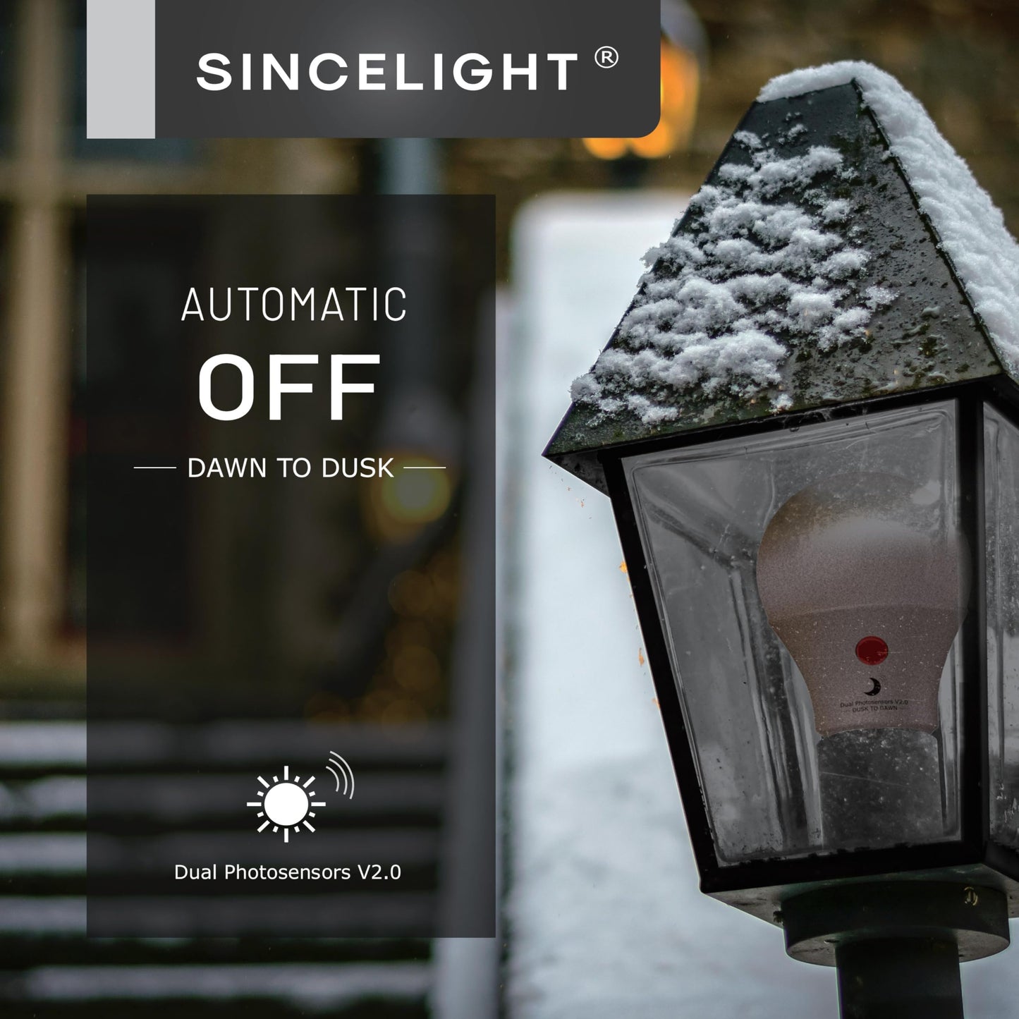Dusk to Dawn LED Mosquito Bulb with Dual Daylight Sensor,Bug Free & ON/Off Automatic Depends On Daylight Level,9 Watt,Edison Screw E26,Pack of 2