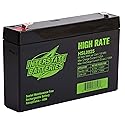 Interstate Batteries 6V 9Ah High Rate Battery (F2 Terminal) SLA AGM VRLA Rechargeable Replacement for UPS Backup Power, Cranking Systems, Lighting…
