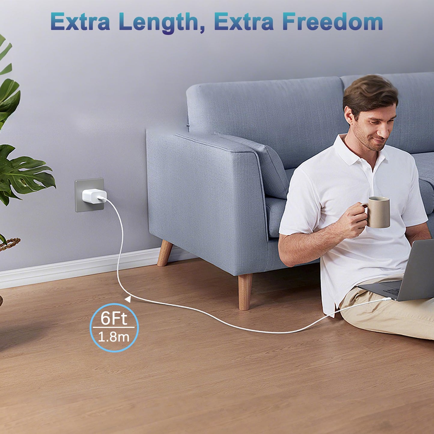 iPhone 17 Charger Fast Charging USB-C to USB-C, 6FT 20W PD Wall Adapter &Cable, Compatible with iPhone 16/16 Pro/16 Pro Max, iPhone 15/15 Plus/15