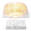 ZBOLE Floral Print Book Light,3-Color Book Lamp Book Lovers Gifts | 1200mAh Portable Foldable Paper Desk Lamp | Night Reading Bookshelf Lamp,Valentine