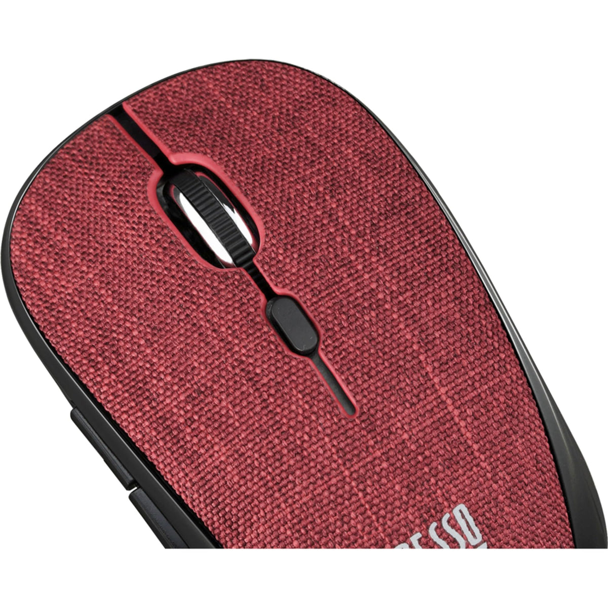 Adesso iMouse S80 2.4Ghz Fabric Wireless Red Fabric Mini Optical Mouse, 5-Button (Red)