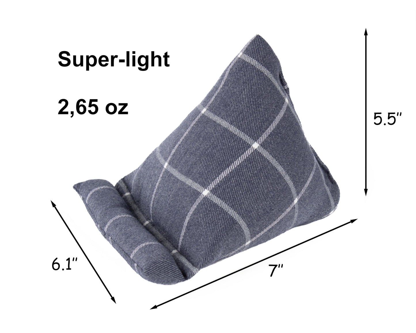 STEPHAN AND THEODORE Handmade Phone Pillow Holder - The Wedge Mobile Device Stand - Soft Fabric Phone Stand for All iPhones, All Smartphones! 7 x 6.1