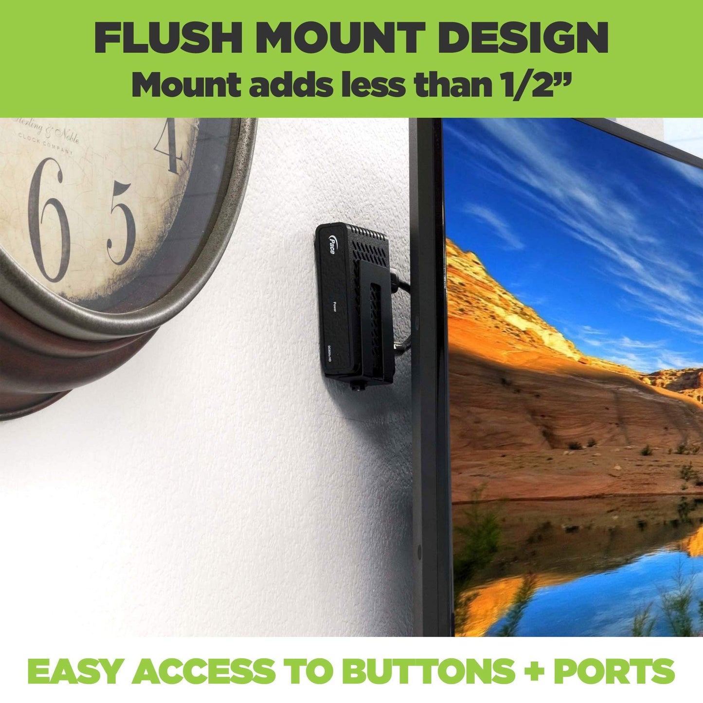HIDEit Mounts Uni-XS Mount - Patented in 2018, Made from Steel Adjustable Extra Small Device, Hide Your Cable TV Box, Modems, Satellite Receivers