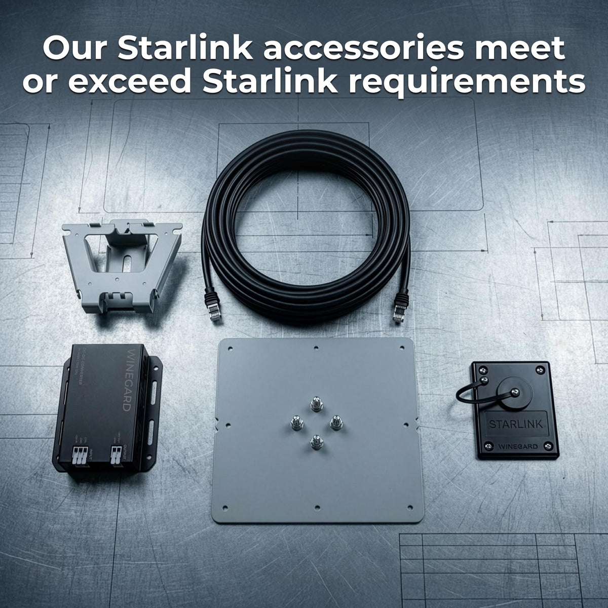 Winegard Heavy-Duty Cable for Starlink Standard SD-050C - 50ft - Black