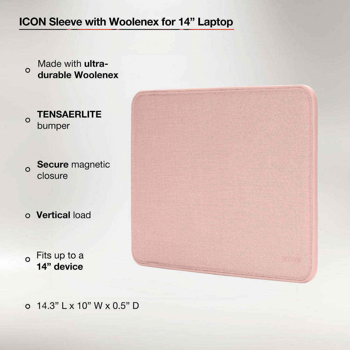 Incase ICON Sleeve with Woolenex - MacBook Pro 14 inch Case - 2025, 2024, 2023, 2022, 2021, M5, M4, M3, M2, M1 - Fitted MacBook Case, Laptop Sleeve
