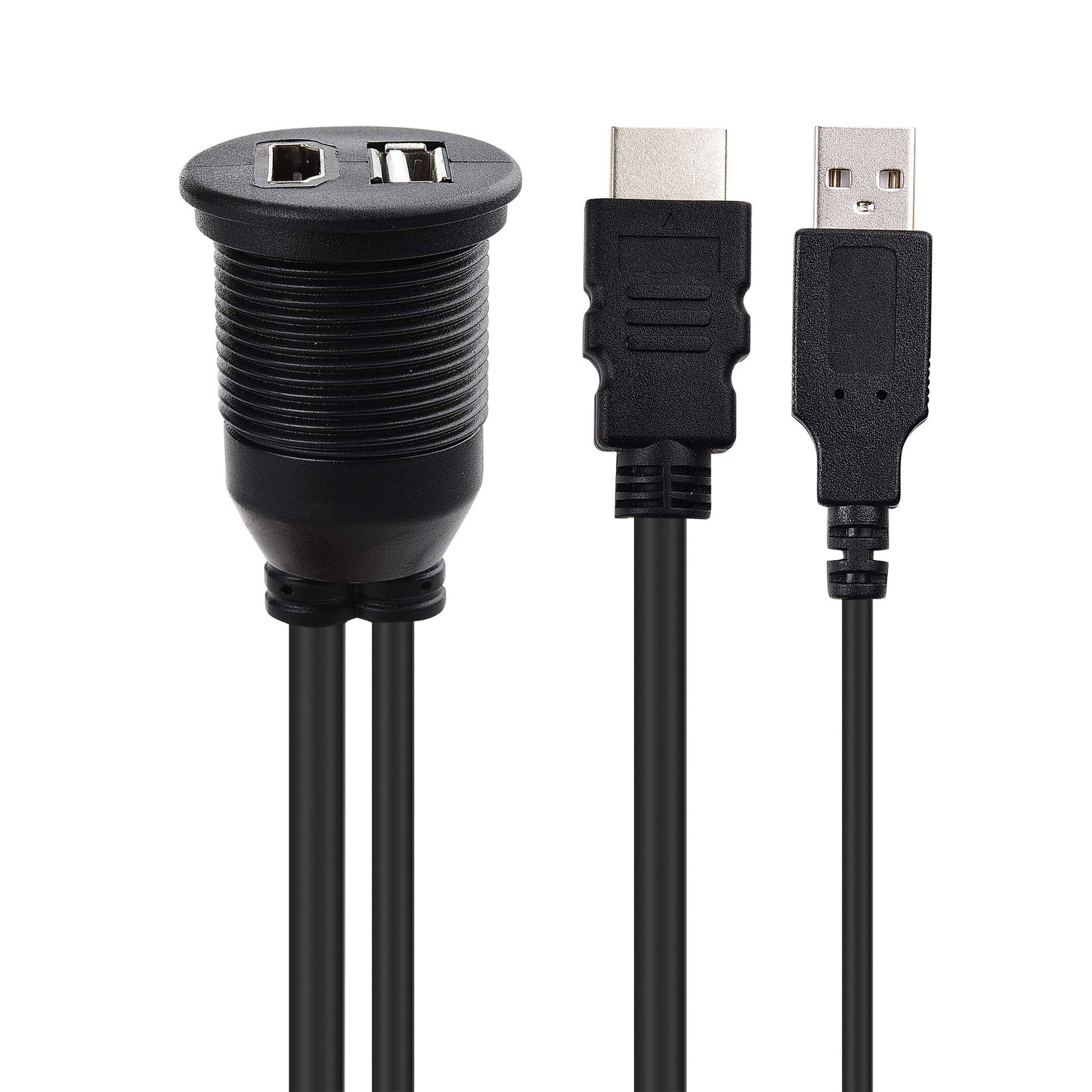 Cable Matters Car Stereo HDMI and USB Port Extender Cable/USB HDMI Car Mount Cable - 3 Feet