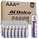ACDelco 48-Count Triple AAA Batteries, Maximum Power Super Alkaline Battery for Home and Office, 10-Year Shelf Life, Reclosable Packaging