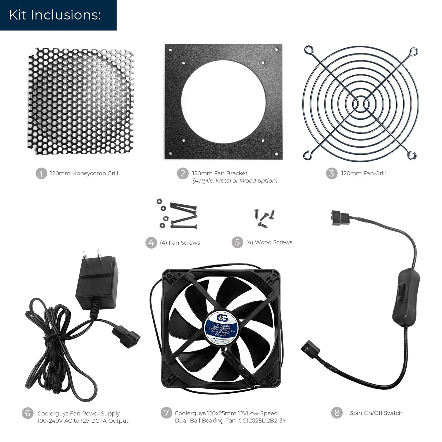 Coolerguys Single 120mm Fan Cooling Kit