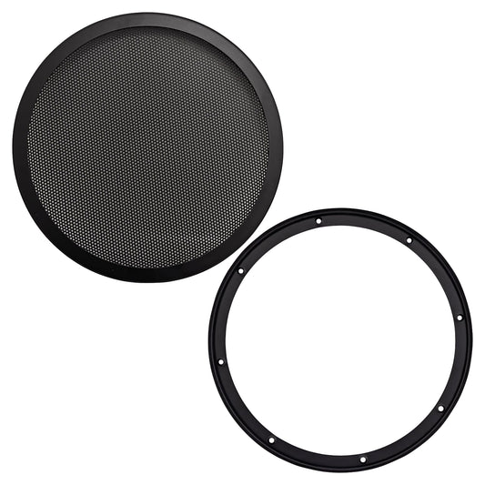 Earthquake GRL-10 10-Inch 2-Piece Heavy-Duty Steel Mesh Car Speaker Subwoofer Grill Cover, Black