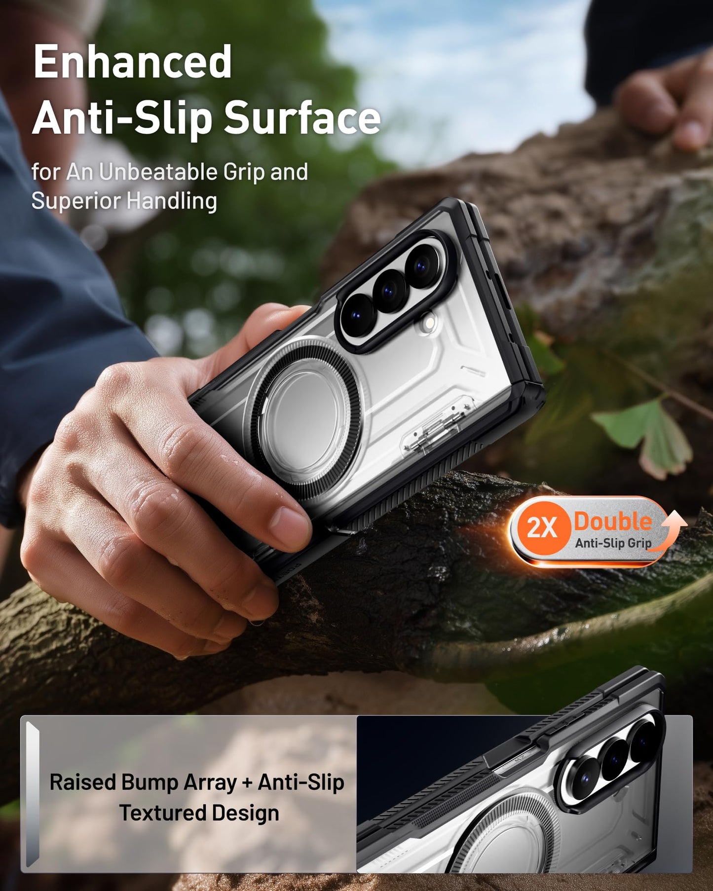 Poetic for Samsung Galaxy Z Fold 8 Ultra Case, [Hinge Protection] [MagSafe Compatible] [Tempered Glass Screen Protector] Full-Body Rugged Shockproof
