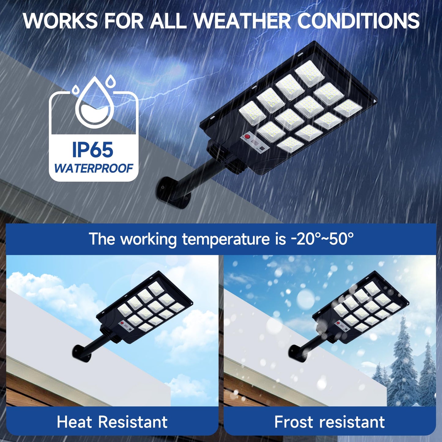 TFKK Solar Lights Outdoor Motion Sensor, 6500K Bright LED Flood Light with Remote Control, IP65 Waterproof Security Wall Light for Yard, Garden