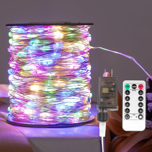 ZELUXDOT Fairy Lights Plug in,400FT 1200LEDs Waterproof Led String Lights,8 Modes Remote Twinkle Light for Outdoor Indoor Christmas Wedding Birthday