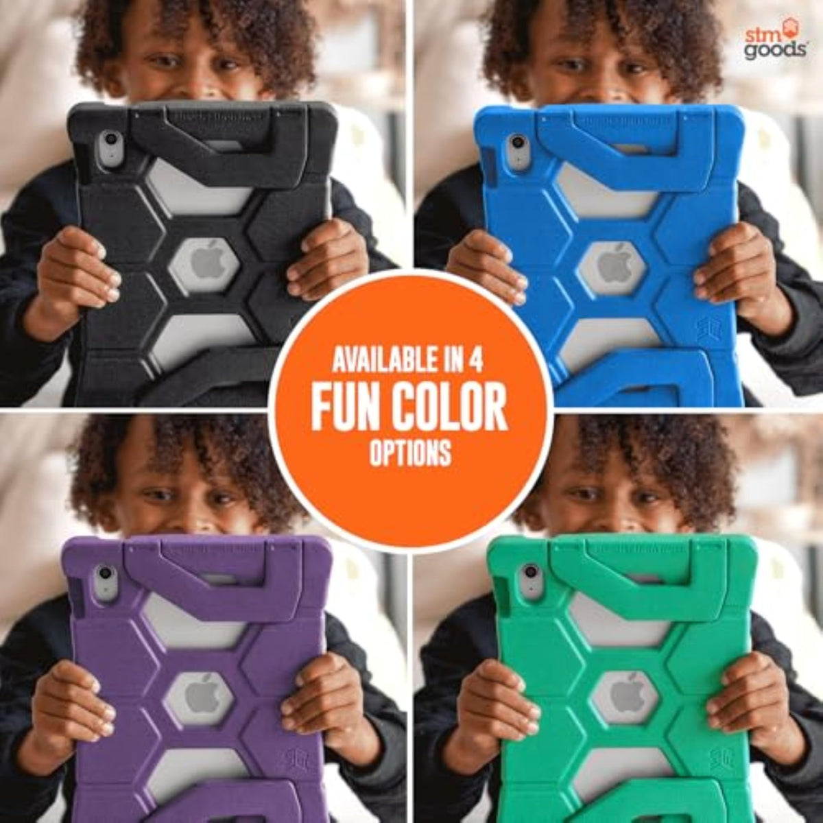 STM Goods Duxling iPad (A16/10th Gen) Case for Kids - Ultra-Protective, Two-Handle Design Allows for Easy Carry and Functions as a Multi-Angle Stand