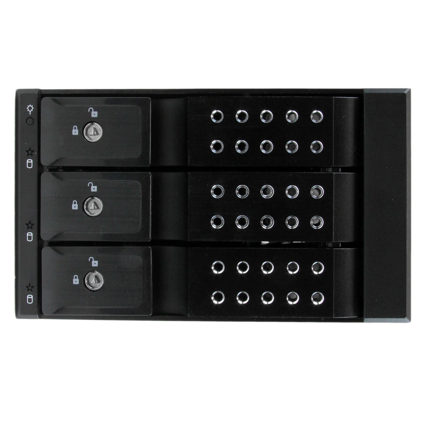 StarTech.com 3-Bay Hot Swap Backplane for 3.5in SAS II/SATA III - 6 Gbps HDD - Aluminum Trayless Mobile Rack Backplane (HSB3SATSASBA),Black