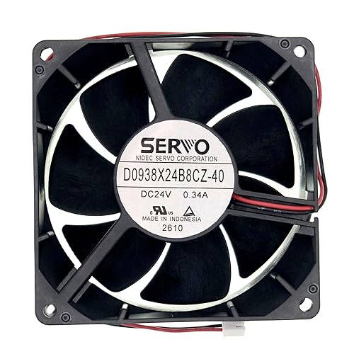 D0938X24B8CZ-40 Cooling Fan, 2-Wire DC24V 0.34A 92x92×38mm Cooling Fan