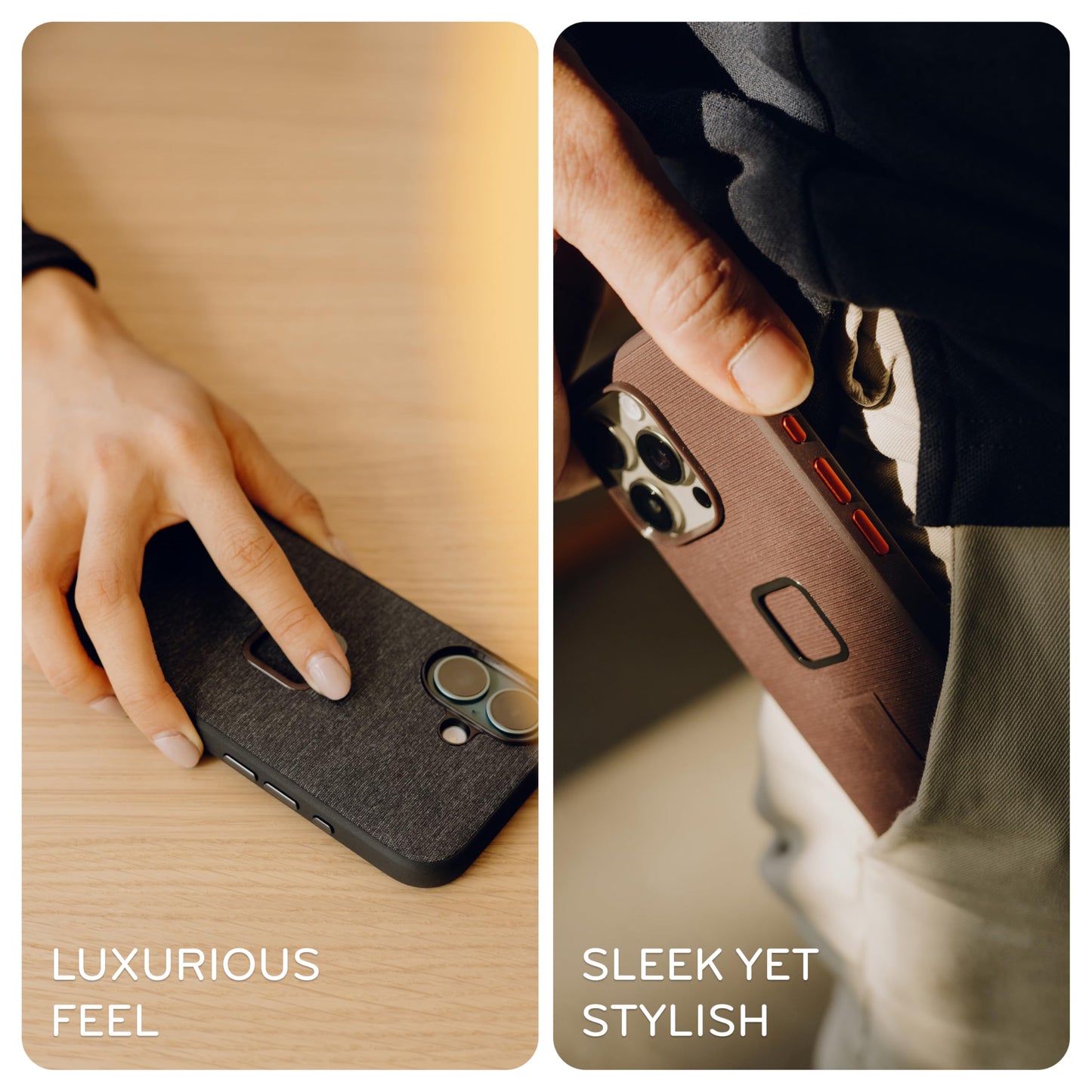 Peak Design Mobile Everyday Phone Case for iPhone 17, Sage, Slim Profile, Drop Protection, Weatherproof Fabric Shell, SlimLink Connects to Mobile