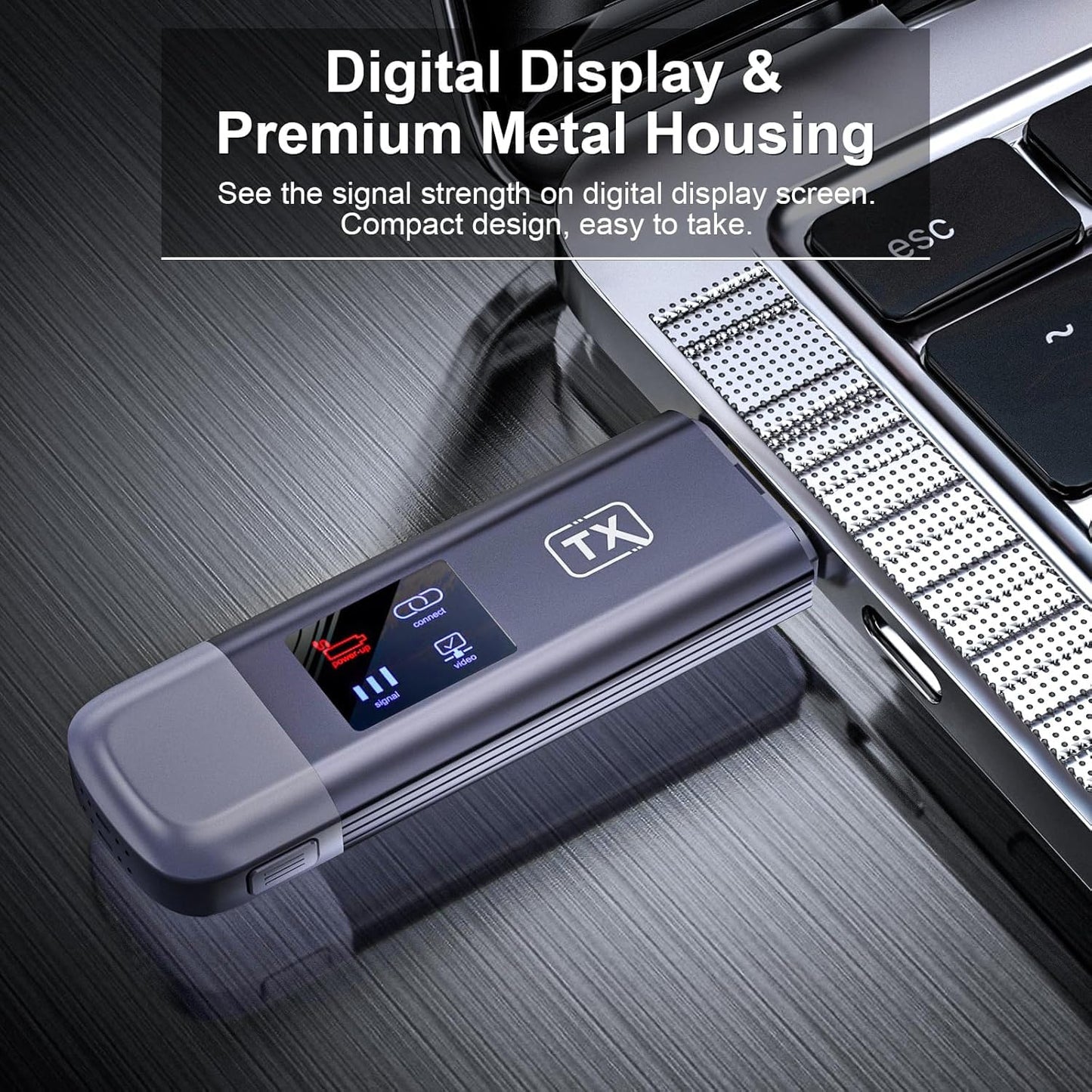 TTQ Wireless HDMI Transmitter and Receiver 2026 Upgraded Extender 4K Decode Input 1080P Output Plug&Play Portable 2.4G/5.8G for Video and Audio