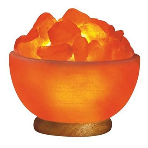 Black Tai Bowl Salt Lamp 6" with Cord