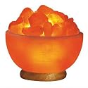 Black Tai Bowl Salt Lamp 6" with Cord
