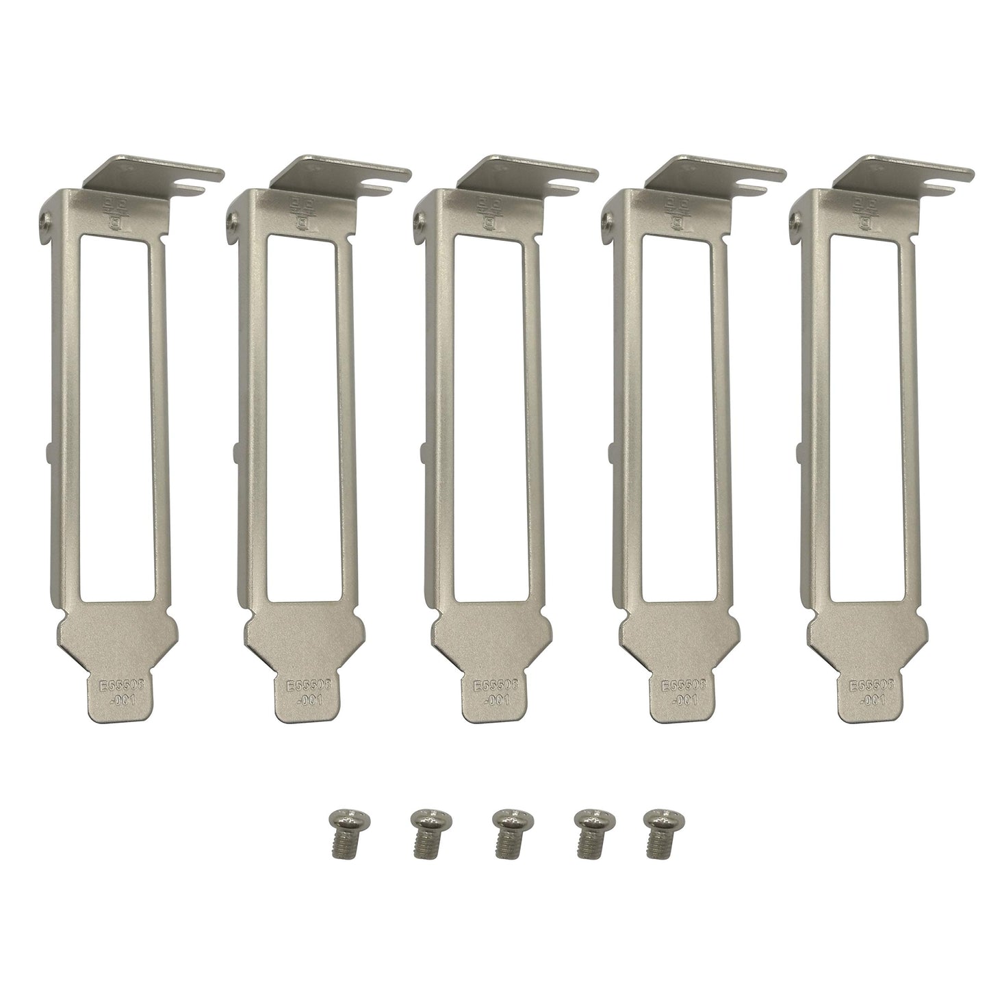BestParts 5pcs Generic Low Profile Brackets for Intel E1G44ET E1G44ET2 I340-T4 I350-T4 HP NC365T DELL H092P K828C HM9JY YT674 Quad Port with Screws