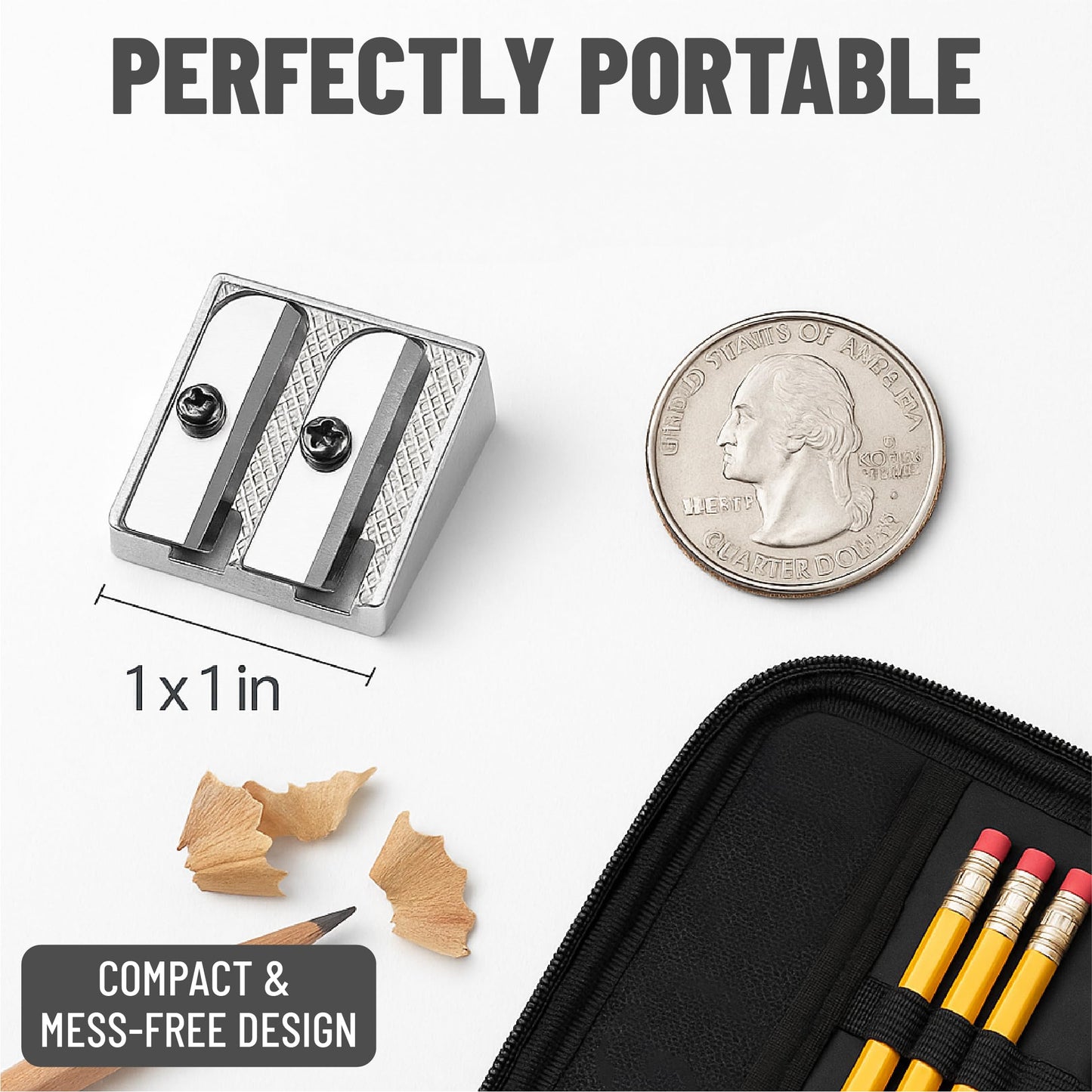 Mr. Pen- Handheld Metal Pencil Sharpener, 6 Pack