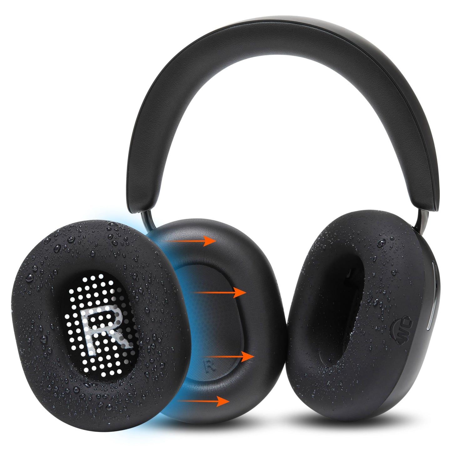 WC SweatZ Ace - Patented Earpad Sweat Covers for Sonos Ace Wireless Noise Cancelling Headphones by Wicked Cushions | Sweatproof & Easily Washable |