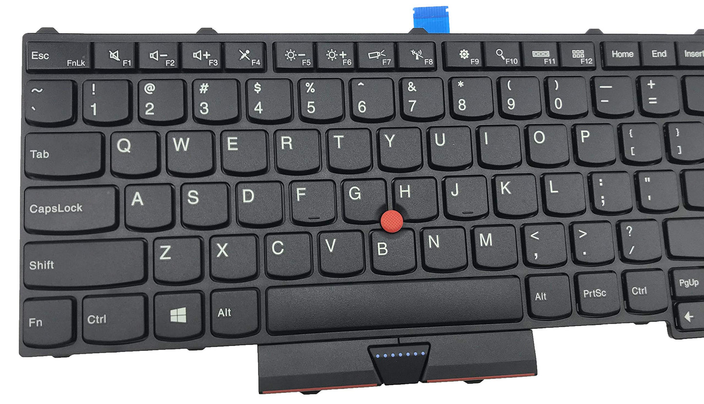 Sierra Blackmon US Layout Notebook Keyboard for ThinkPad P50 p51 p70 Series Black Framed with no Backlight and Remote Control Lever