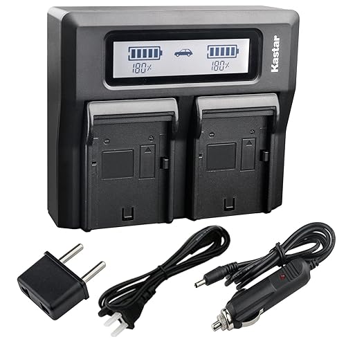 Kastar Fast Dual LCD Charger for Nikon EN-EL3e ENEL3e Battery and Nikon D100 D100SLR D200 D300 D300S D50 D50S D70 D70S D700 D80 D90 DSLR Cameras